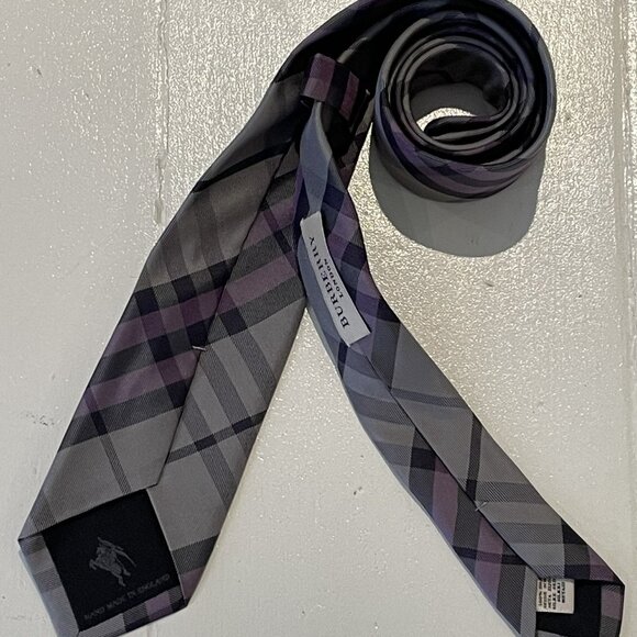 Burberry Manston Check Silk Tie - Picture 2 of 6